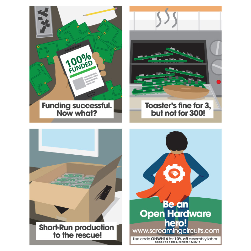 Screaming Circuits - Open Hardware Promo Card
